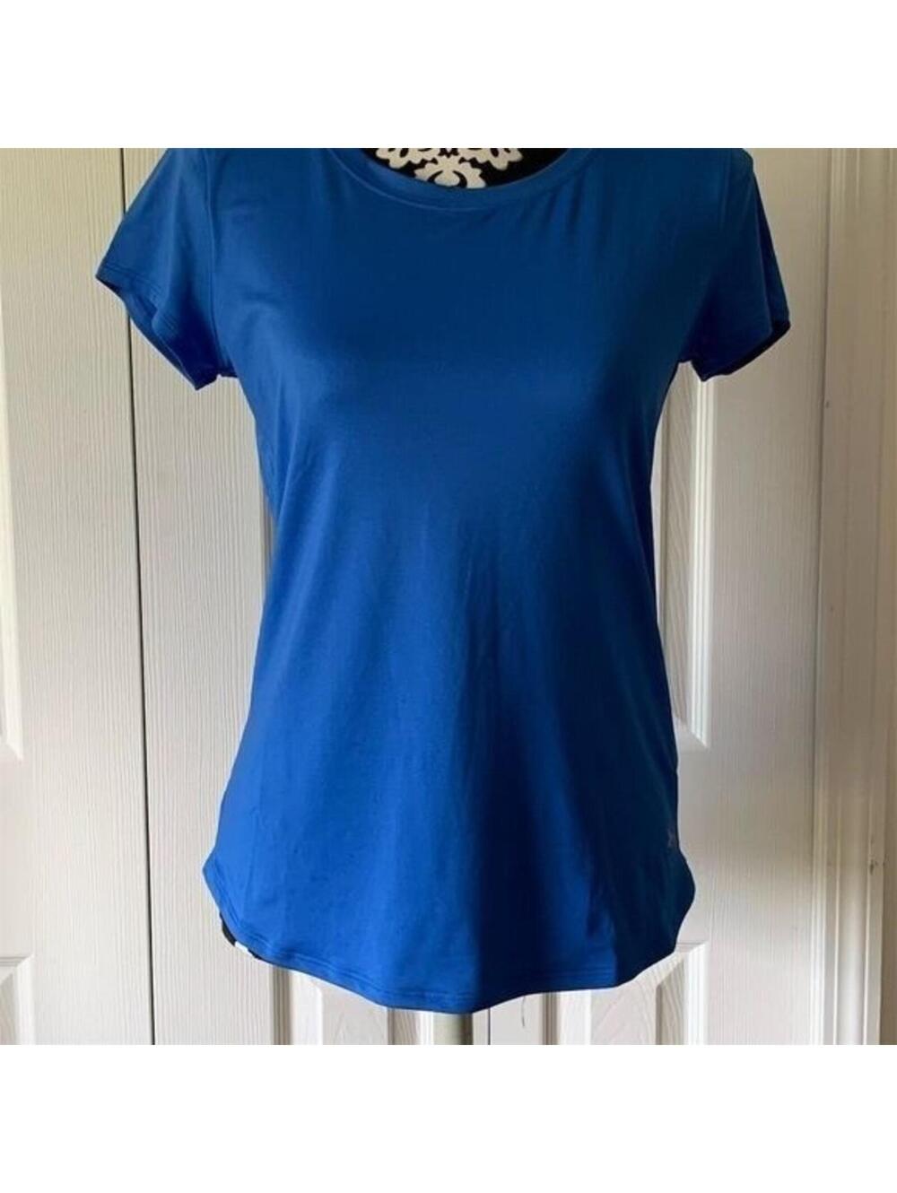Under Armour Women's HeatGear Short Sleeve T-Shirt Blue Size S Activewear